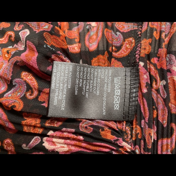 Ecote pleated crepe red mini skirt small - Picture 5 of 7